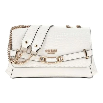 Afbeelding van GUESS Schoudertas Silvye Convertible Xbody Flap Bag White Wit