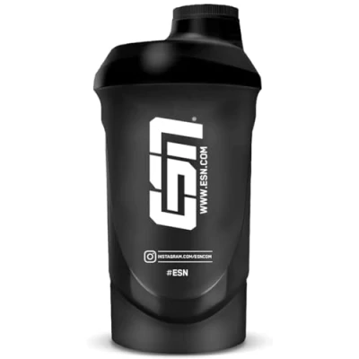 Image de ESN Bouteille Shaker Noir Transparent 600 ml