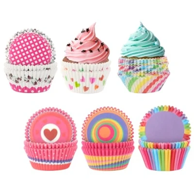 Afbeelding van NVIYAM 300 stuks standaard papieren muffinvormpjes voor muffins en van papier