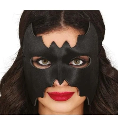 Afbeelding van Fiestas Guirca Verkleed oogmasker vleermuis volwassenen zwart Halloween/gemaskerd bal bat woman