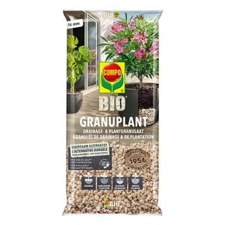 Afbeelding van COMPO Bio Granuplant 100% natuurlijk puimsteen plant &amp; drainagegranulaat duurzaam alternatief voor kleikorrels zak 40L
