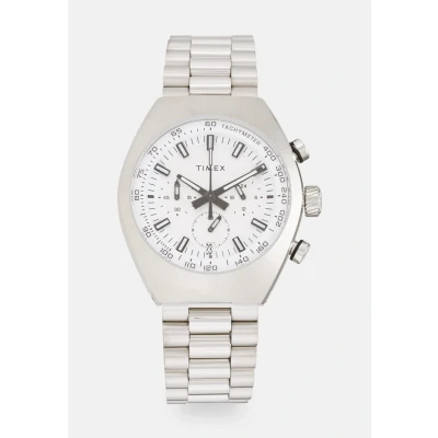 Afbeelding van Timex Legacy Tonneau Chronograph Chronograaf silvercoloured, Heren, Maat: One Size, Silver coloured