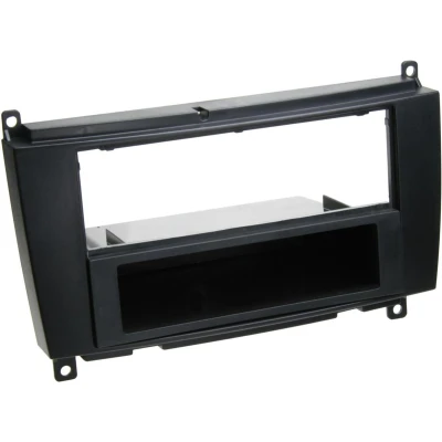 Afbeelding van 2 DIN Paneel geschikt voor Mercedes Benz CLK Klasse facelift 2004 2010 Kleur: Zwart