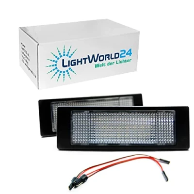Afbeelding van LIGHTWORLD24 LED kentekenplaatverlichting SMD lampen met CanBus foutloos 6000K compatibel BMW E63 E64 E81 E87 E86 Mini R55 R60 R61 2 stuks