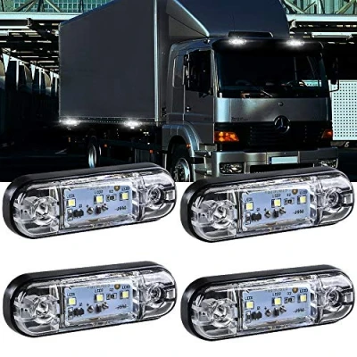 Afbeelding van Yifengshun 4 stuks led richtingaanwijzers voor , achter zijkant, 12 V, vrachtwagen, camper, RV, (wit)