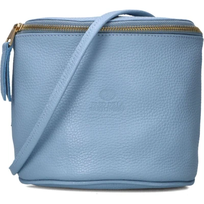 Afbeelding van Fred De La Bretoniere Marianneke Crossbody Leather Crossbodytassen Dames Blauw Maat ONESIZE
