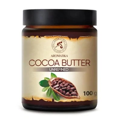 Afbeelding van Cacaoboter 100 g 100% puur natuurlijke lichaamsboter rijk aan mineralen &amp; vitaminen voor intensieve huidverzorging massage wellness cosmetica ontspanning hydragend vochtinbrengend