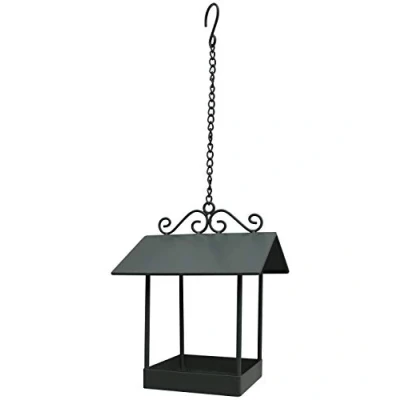 Afbeelding van Dehner Natura Vilnius Vogelvoederhuis voor wilde vogels, ca. 18 x 15 cm, metaal, grijs