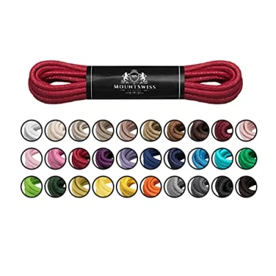 Afbeelding van Mount Swiss© Luxury veters, gewaxt, rond, voor leren schoenen, ø 2 3 mm, lengtes 45 120 cm, rood, 60