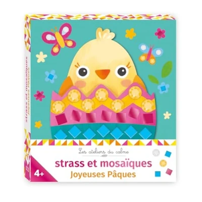 Afbeelding van JOYEUSES PAQUES STRASS ET MOSAIQUES (MINI BOITE AVEC ACCESSO