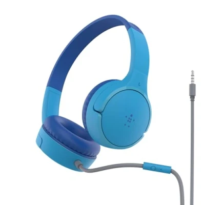 Image de Belkin SoundForm Mini Écouteurs avec micro sur oreille filaire jack 35mm bleu