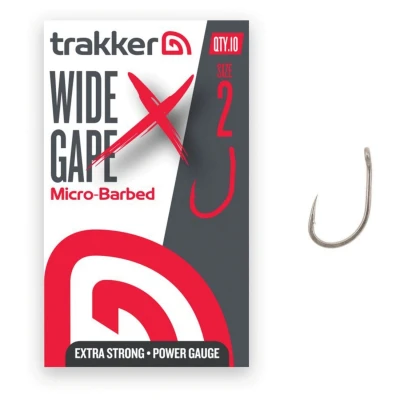 Afbeelding van Trakker Wide Gape XS Hooks Micro Barbed Haakmaat 2 (10 Stuks) Karperhaken