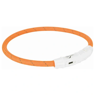 Afbeelding van Trixie Halsband Hond Flash Lichthalsband Usb Tpu / Nylon Oranje 35X0,7 CM (402429)