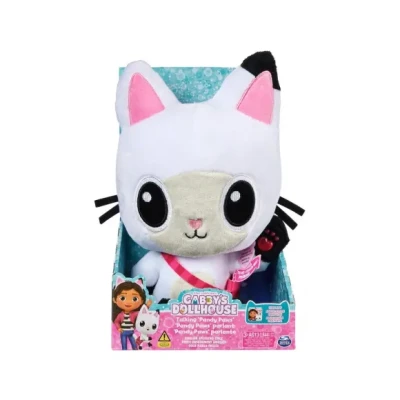 Afbeelding van Gabby’s Poppenhuis De Film Miauw mazende Interactieve Pandy Paws Knuffel met 3 Accessoires &amp; Afneembare Tas