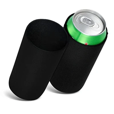 Afbeelding van kwmobile 2x 500ml Can blikjeskoeler voor bier en frisdrankblikjes Koeler drankblikjes in zwart