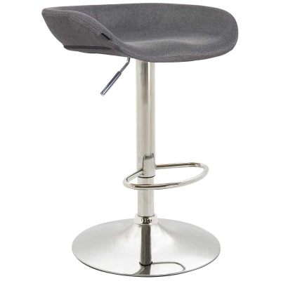 Afbeelding van Barkruk Namsos Stof Chrome frame Donkergrijs