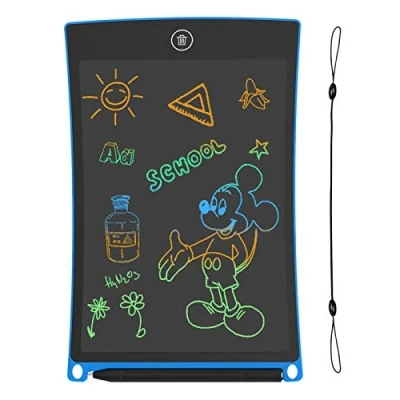 Image de GUYUCOM Tablette Dessin Enfant 8,5 Pouces Ecriture LCD et Magique pour Les Enfants avec Une Ligne Colorée Plus Lumineuse,Grands Cadeauxs 3 4 5 6 7 Ans Garçons Filles (Bleu)