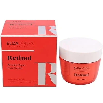 Afbeelding van Eliza Jones Retinol Wrinkle Repair Dagcrème voor het gezicht, 50 ml, intensieve hydratatie, preventie van rimpels en stralende huid.