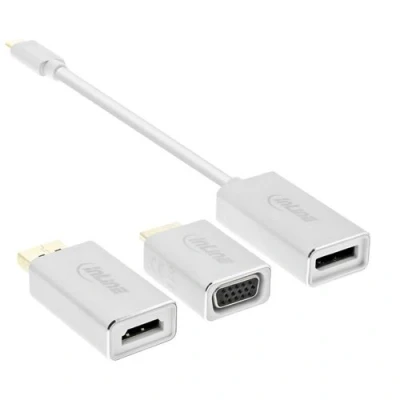 Image de InLine Set 6 in 1 Kit d&#039;adaptateur vidéo / audio argent support 4K