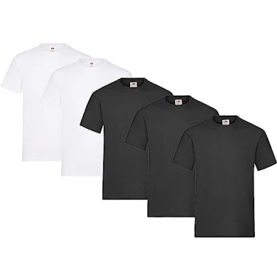 Afbeelding van Fruit of the Loom Set van 5 T shirts voor heren