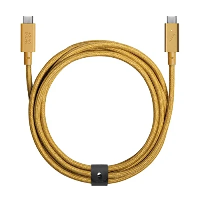Afbeelding van Native Union Type C Pro riemkabel 240 W USB naar ultrasterke oplaadkabel met leren riem compatibel iPhone 15, 15 Max, MacBook M3, Air iPad