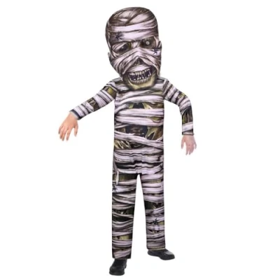Afbeelding van Amscan Kinderkostuum Mummie Junior Polyester Wit/bruin Maat 10 12 Jaar