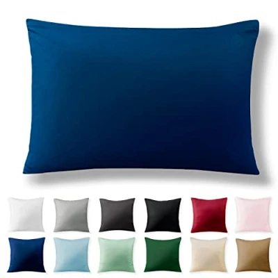 Afbeelding van Alreya Renforcé kussensloop 40 x 60 cm 100% katoen met YKK ritssluiting, superzachte kussensloop, kussenhoes, Oeko Tex® standaard gecertificeerd, Blauw, alleen
