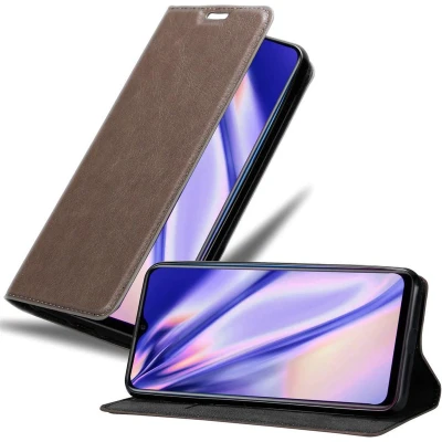 Afbeelding van Cadorabo Hoesje geschikt voor Oppo R17 NEO in KOFFIE BRUIN Beschermhoes met magnetische sluiting, standfunctie en kaartvakje Book Case Cover Etui