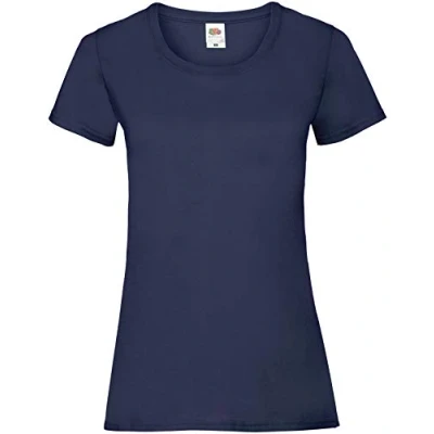 Afbeelding van Fruit of the Loom Valueweight T shirt met korte mouwen voor dames, Navy Blauw