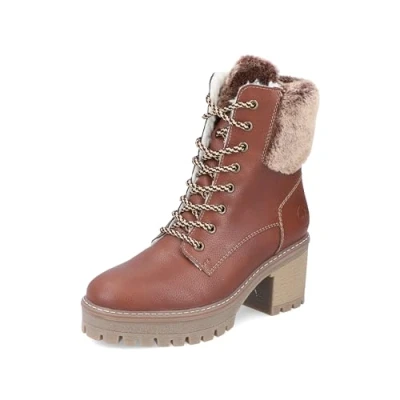 Afbeelding van Rieker Snowboots, Dames, Maat: 40, Braun Hoogwaardig imitatieleer