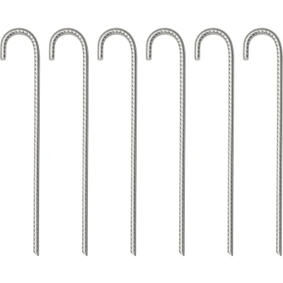 Afbeelding van Tentharingen 6 st 10 mm 37 cm gegalvaniseerd staal