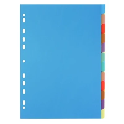 Afbeelding van Exacompta Ref. 3612E register van transparant chroomaline polypropyleen met 12 neutrale tabbladen bedrukbare indexpagina formaat voor het classificeren A4 kleur gesorteerd doorschijnend