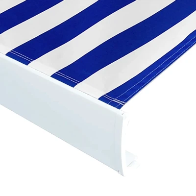 Afbeelding van vidaXL Luifeldoek 400x300 cm canvas blauw en wit