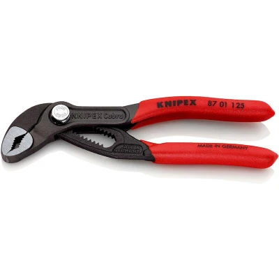 Image de KNIPEX 87 01 125 Cobra Pince à pompe eau High tech avec revêtement plastique antidérapant gris atramentisé mm