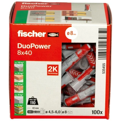 Afbeelding van Fischer Plug Duopower 8x40mm 100 stuks