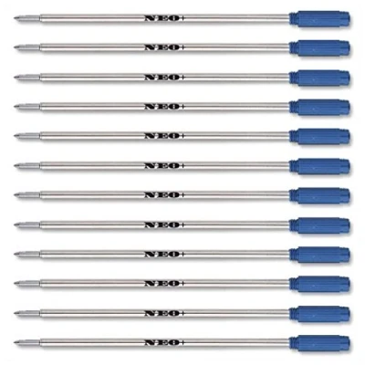 Afbeelding van 12 x penvullingen met blauwe inkt van NEO+. 8513 Cross compatibel