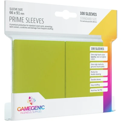 Afbeelding van Gamegenic Sleeves Prime Lime (100 stuks)
