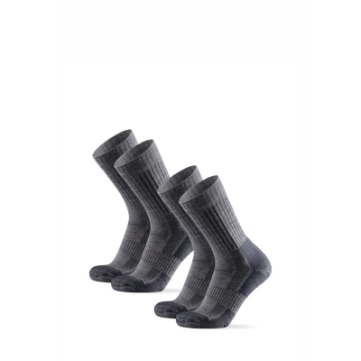 Afbeelding van Danish Endurance Premium Hiking 2 PACK Sportsokken, Heren, Maat: 39 42, Light grey