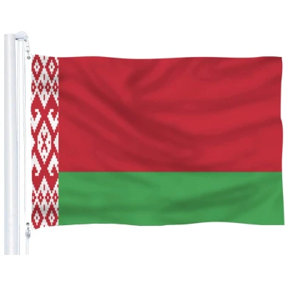 Afbeelding van Senvi Printwear Flag Belarus Grote Wit Rusland vlag Gemaakt Van 100% Polyester UV &amp; Weerbestendig Met Versterkte Mastrand Messing Ogen 90x150 CM Fair Working Conditions