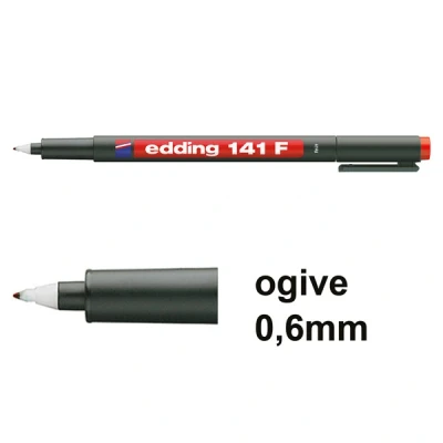 Image de edding 141 F marqueur permanent pour la rétroprojection, rouge