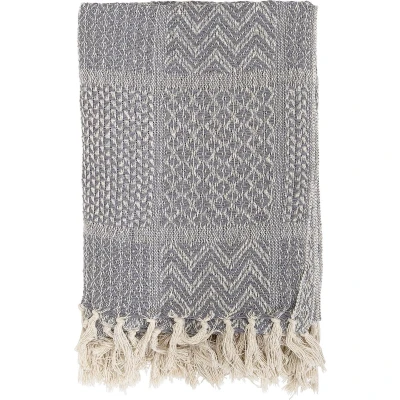 Afbeelding van Bloomingville Rodion Plaid Van Gerecycled Katoenblend 160 X 130 Cm Donkergrijs