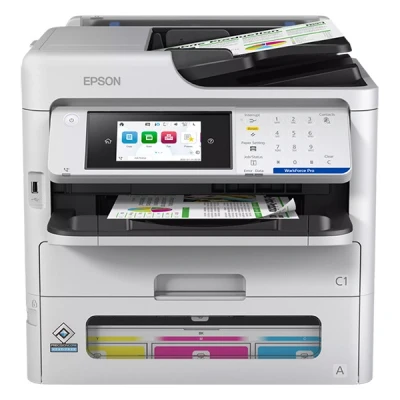 Image de Epson WorkForce Pro EM C800RDWF Imprimante multifonctions couleur jet d&#039;encre A4 (210 x 297 mm) (original) A4/Legal (support) jusqu&#039;à 25 ppm (impression) 330 feuilles 33.6 Kbits/s USB 2.0, Gigabit LAN, Wi Fi(ac)