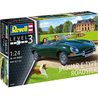 Afbeelding van 1:24 Revell 07687 Jaguar E Type Roadster Car Plastic Modelbouwpakket