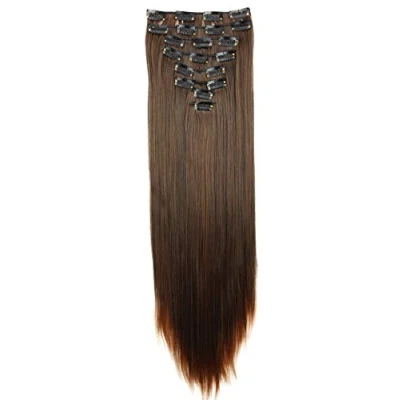Afbeelding van CAISHA XL haarverlenging, 60 cm, 7 stuks, glad, bruin, CE9