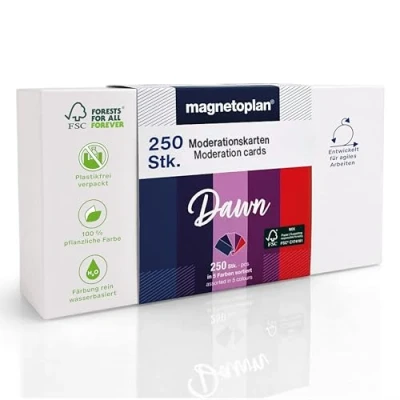 Afbeelding van Magnetoplan Dawn Presentatiekaart Diverse kleuren, Violet, Rood rechthoekig 200 mm x 100 250 stuk(s)