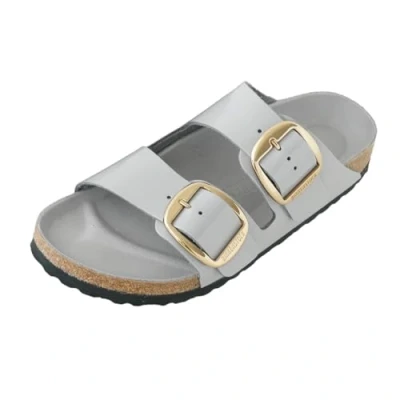 Afbeelding van Birkenstock Arizona LENA Narrow Pantoffels, Dames, Maat: 36, Stone coin Leer
