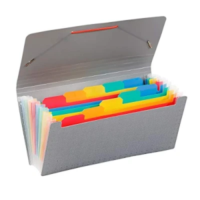 Image de Trieur accordéon 10 positions Rainbow Touch Viquel Polypropylène Gris