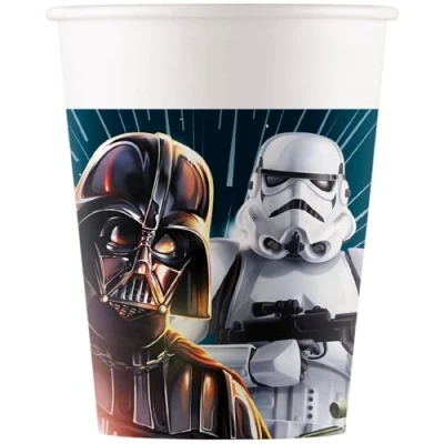 Afbeelding van Procos Star Wars Galaxy FSC papieren glazen (200 ml), 8 stuks, meerkleurig, 93880