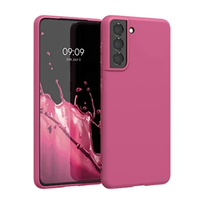 Afbeelding van kwmobile telefoonhoesje geschikt voor Samsung Galaxy S21 Hoesje smartphone Back cover in mat fuchsia
