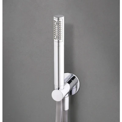 Afbeelding van Waterevolution Flow badgarnituur compleet met muuraansluiting chroom T162101
